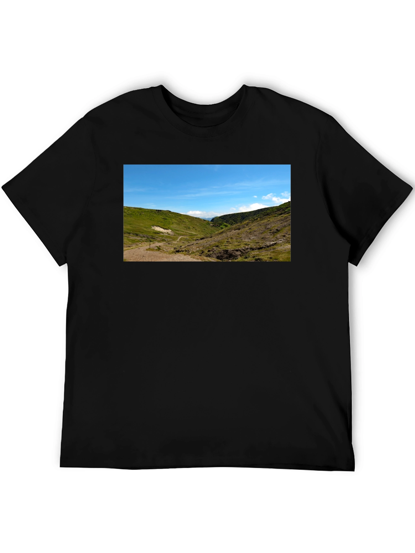 Scenic Landscape Black T-Shirt