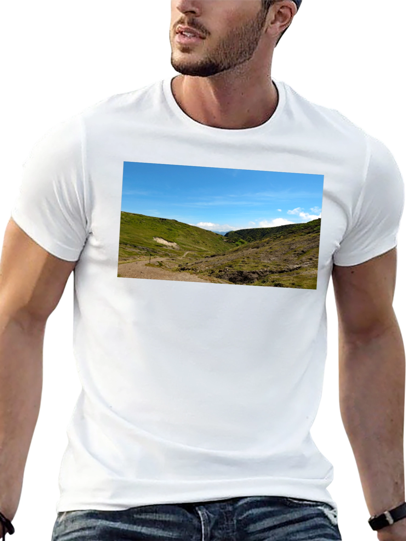 Scenic Landscape Black T-Shirt