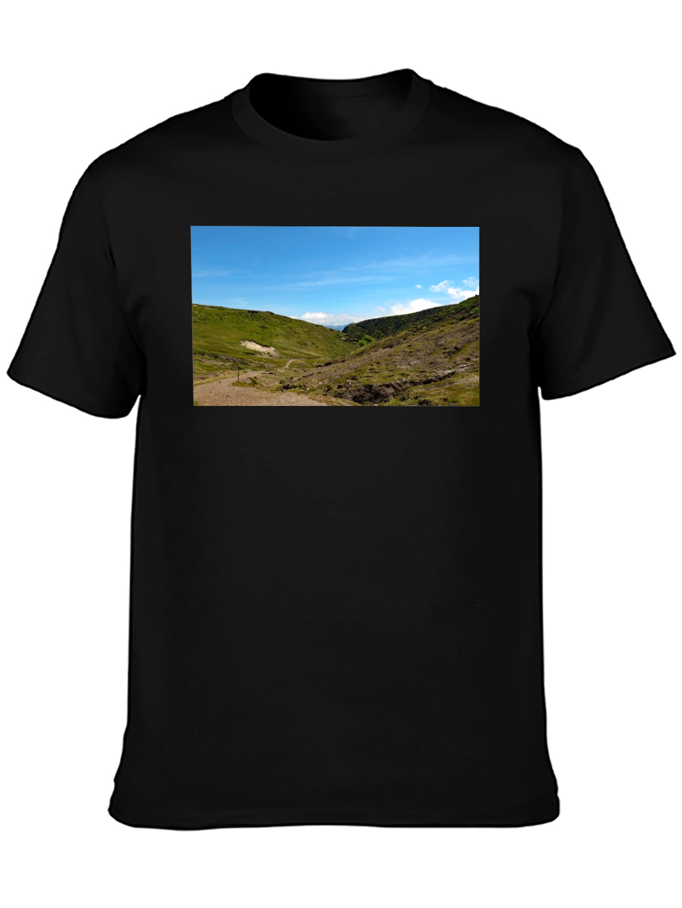 Scenic Landscape Black T-Shirt