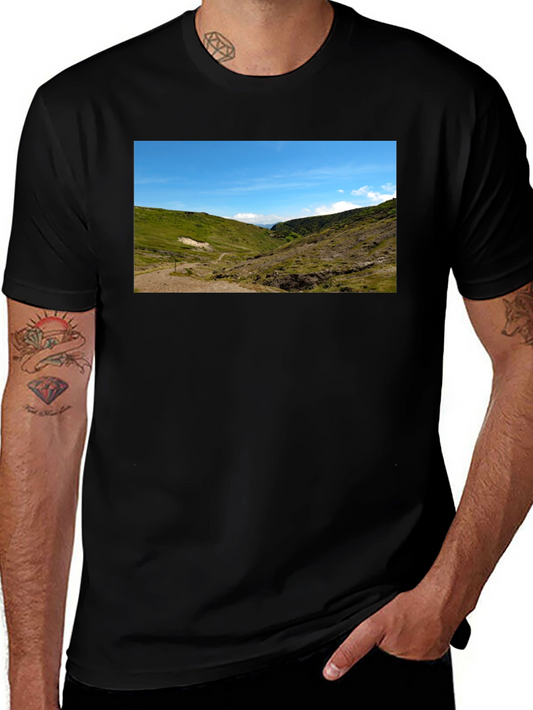 Scenic Landscape Black T-Shirt