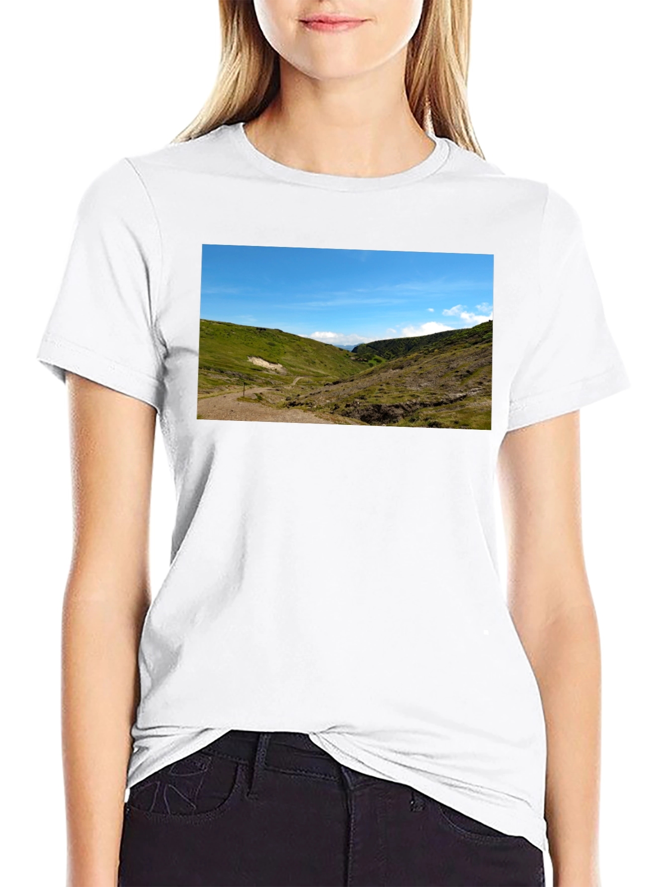 Scenic Landscape Black T-Shirt