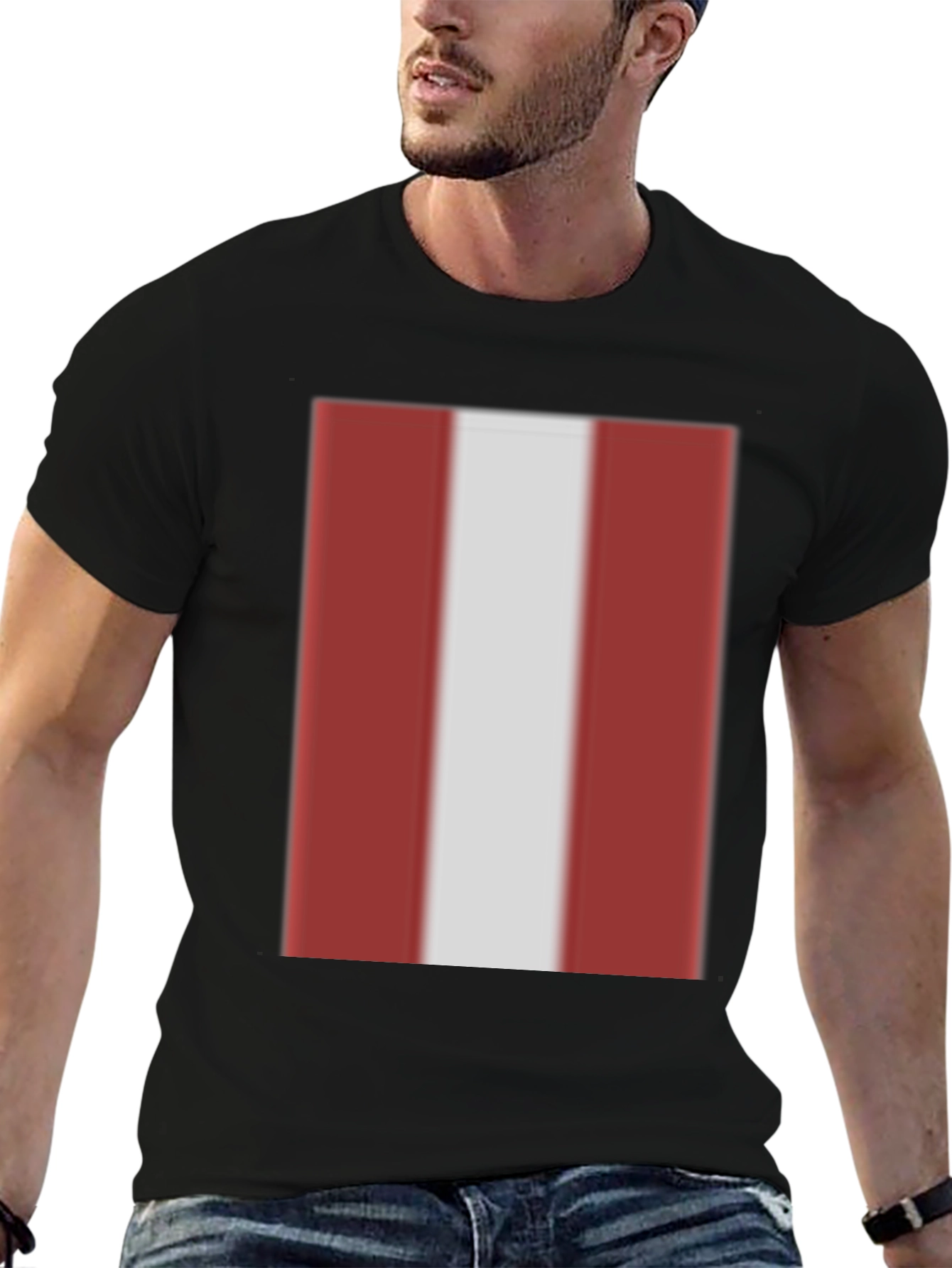 Striped Graphic Tee - Modern Casual Style