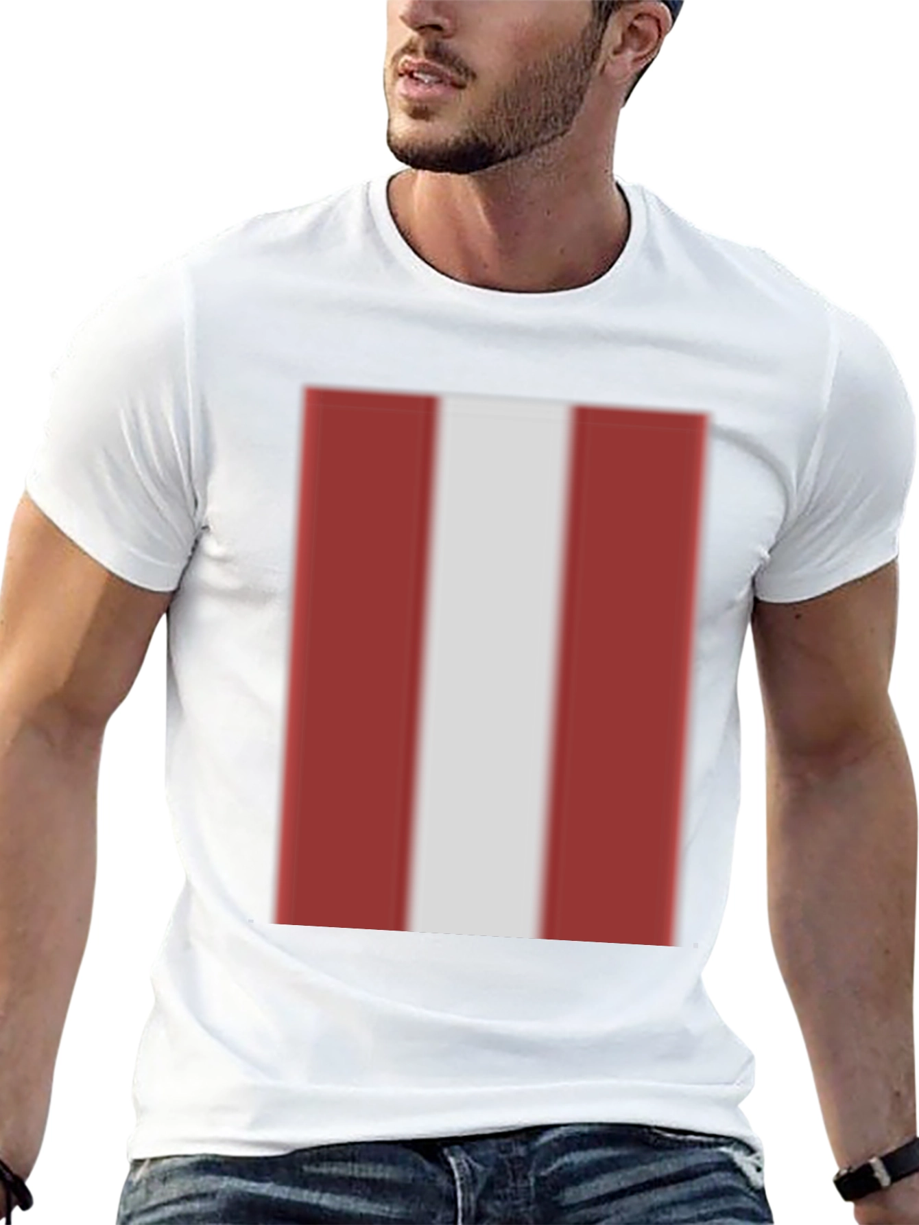 Striped Graphic Tee - Modern Casual Style