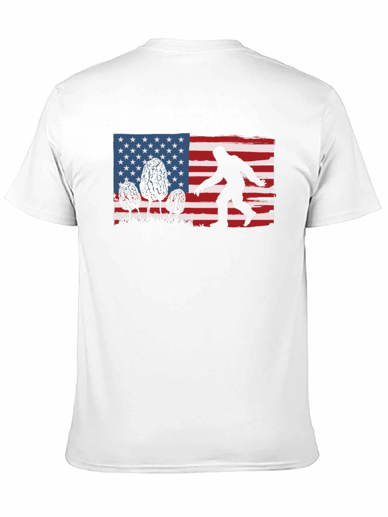 Bigfoot American Flag Graphic T-Shirt