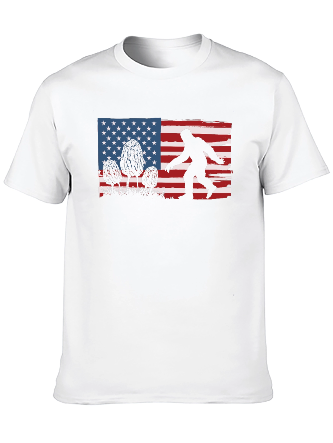 Bigfoot American Flag Graphic T-Shirt