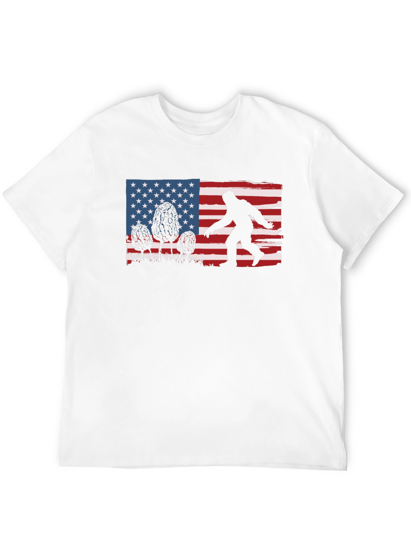 Bigfoot American Flag Graphic T-Shirt