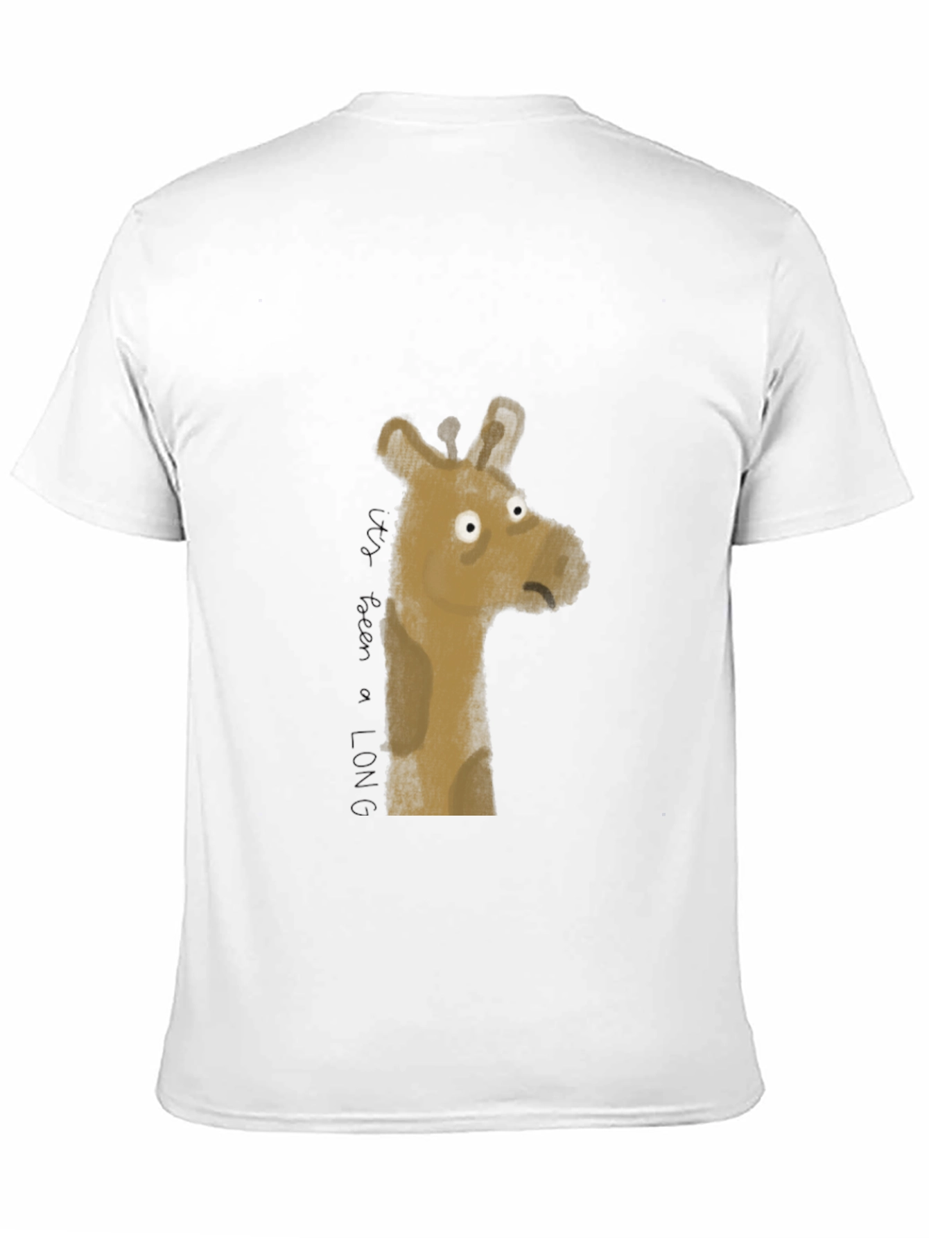 Mens Black Giraffe Graphic Tee