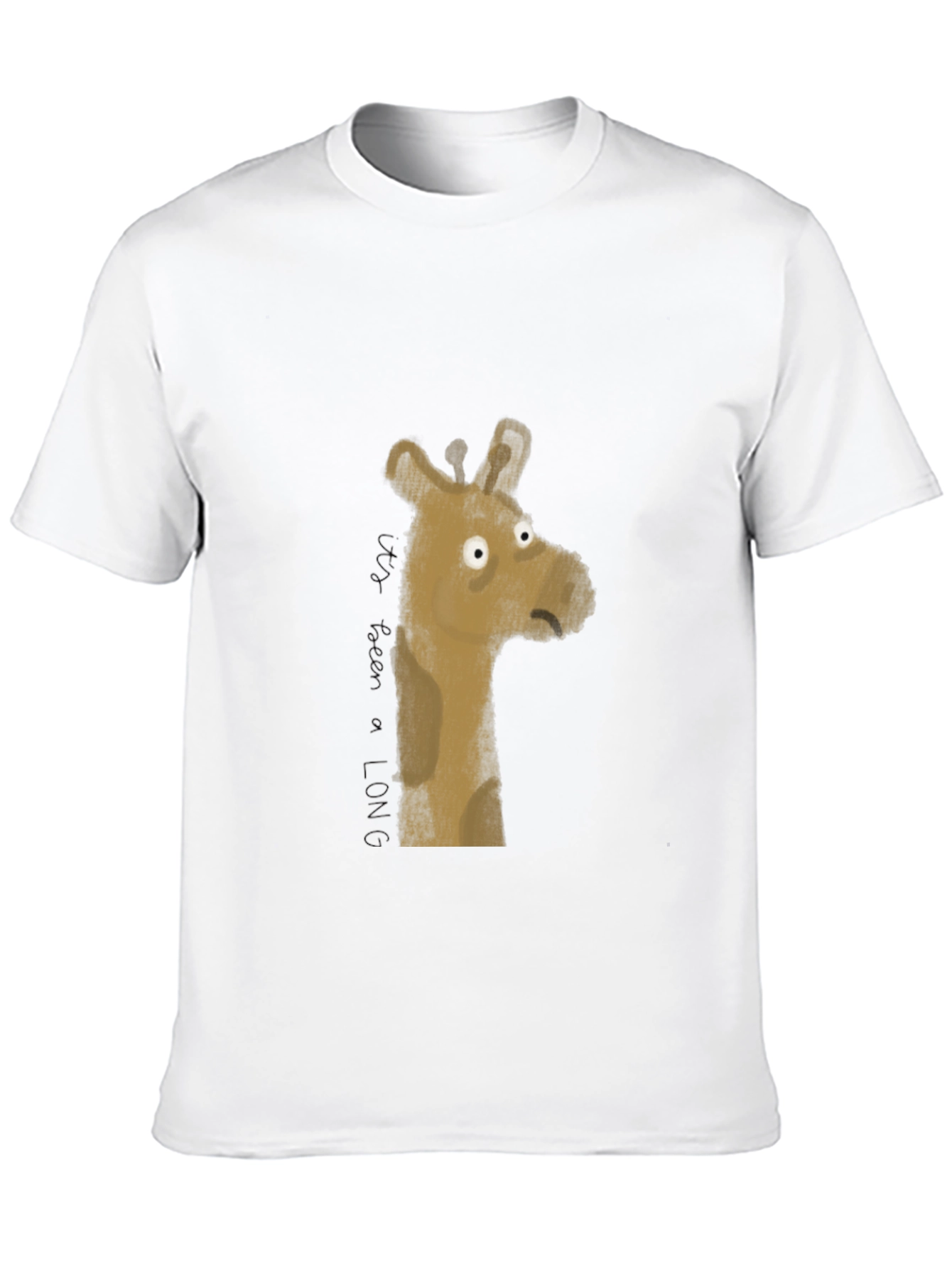 Mens Black Giraffe Graphic Tee