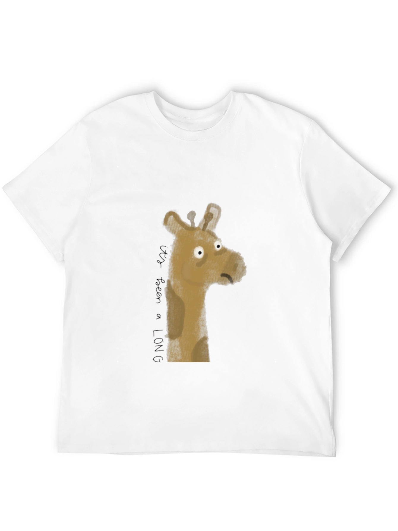 Mens Black Giraffe Graphic Tee