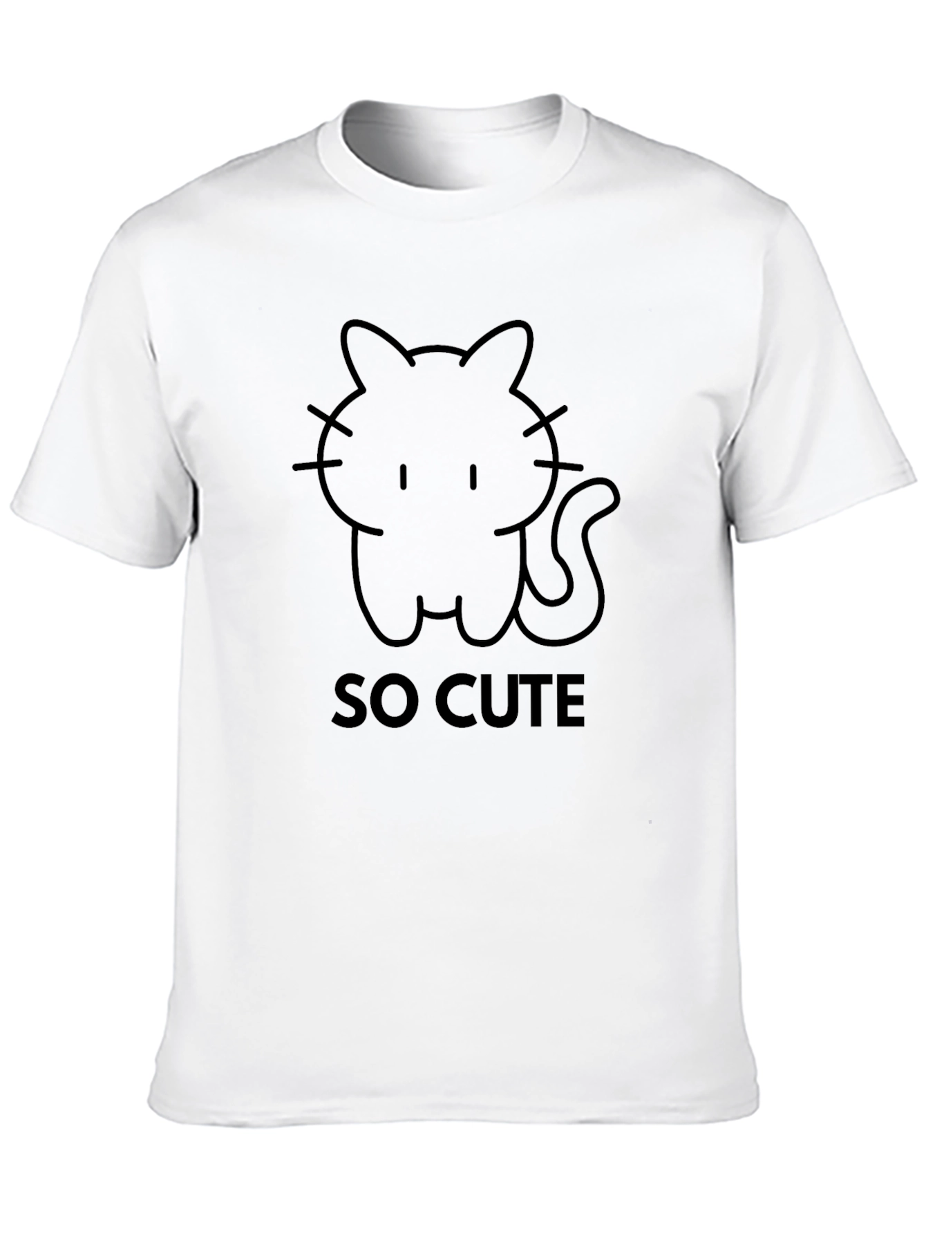 So Cute Black Cat Graphic T-Shirt