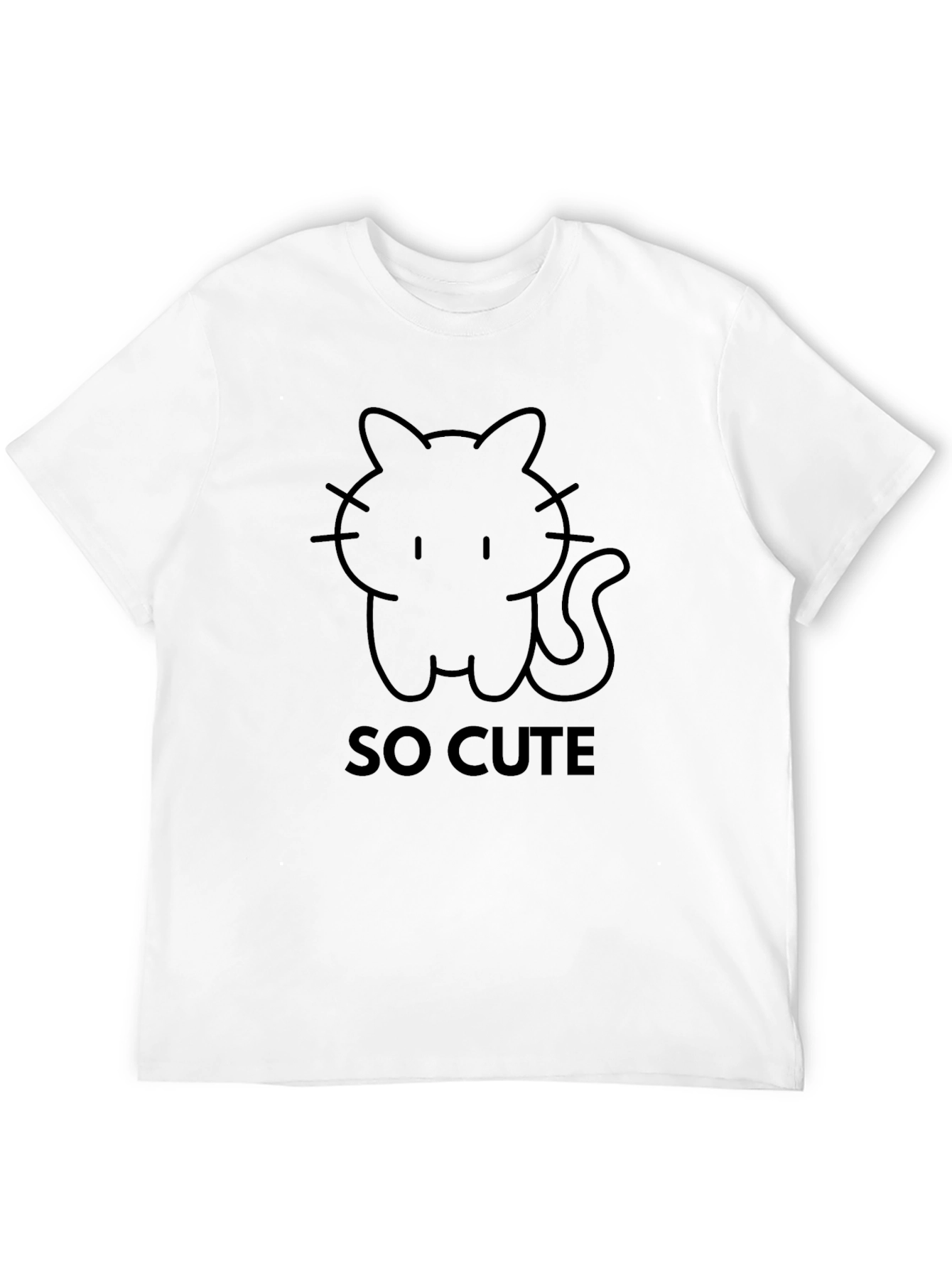 So Cute Black Cat Graphic T-Shirt