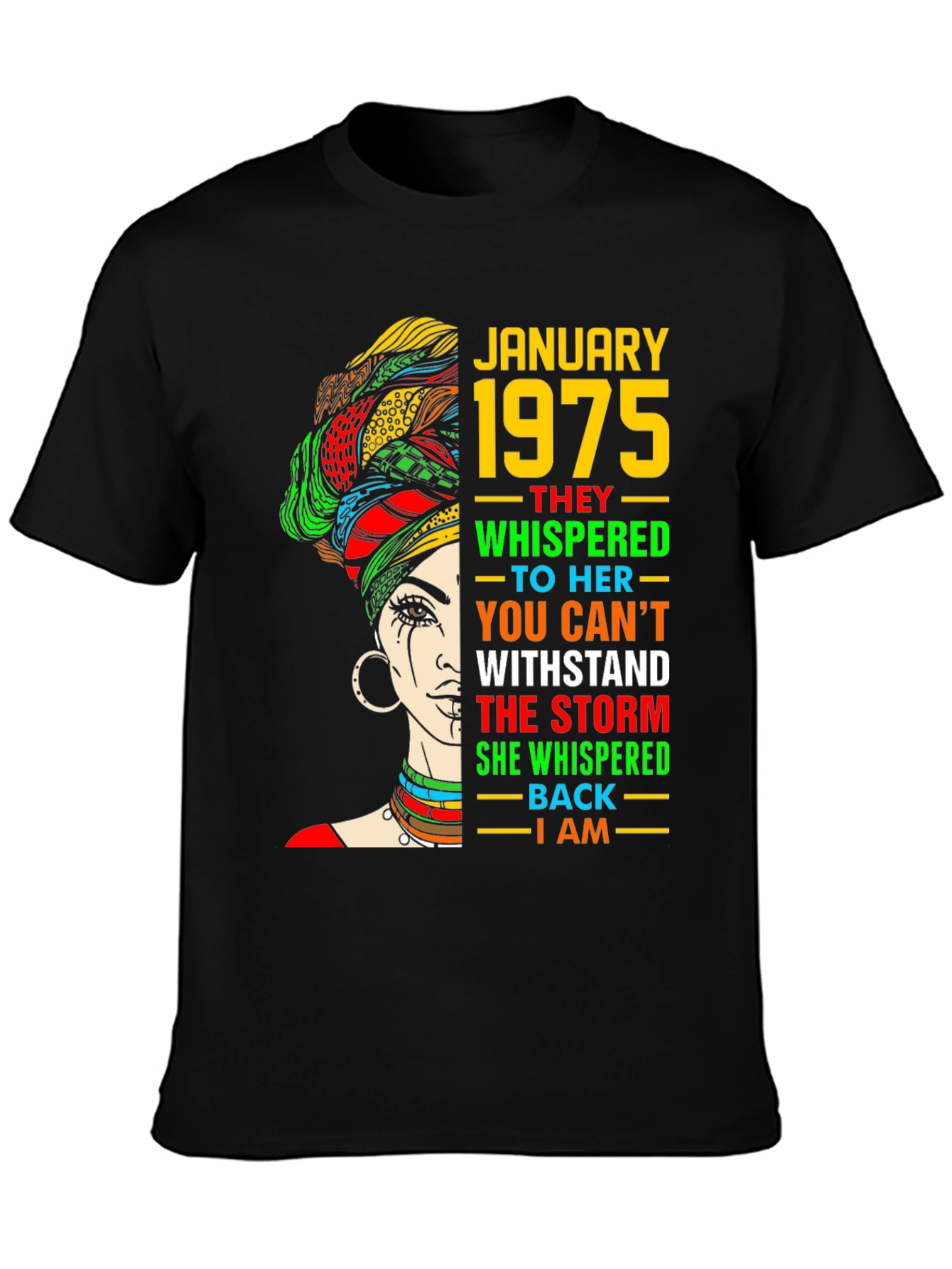 January 1975 Queen T-Shirt - Black History Month