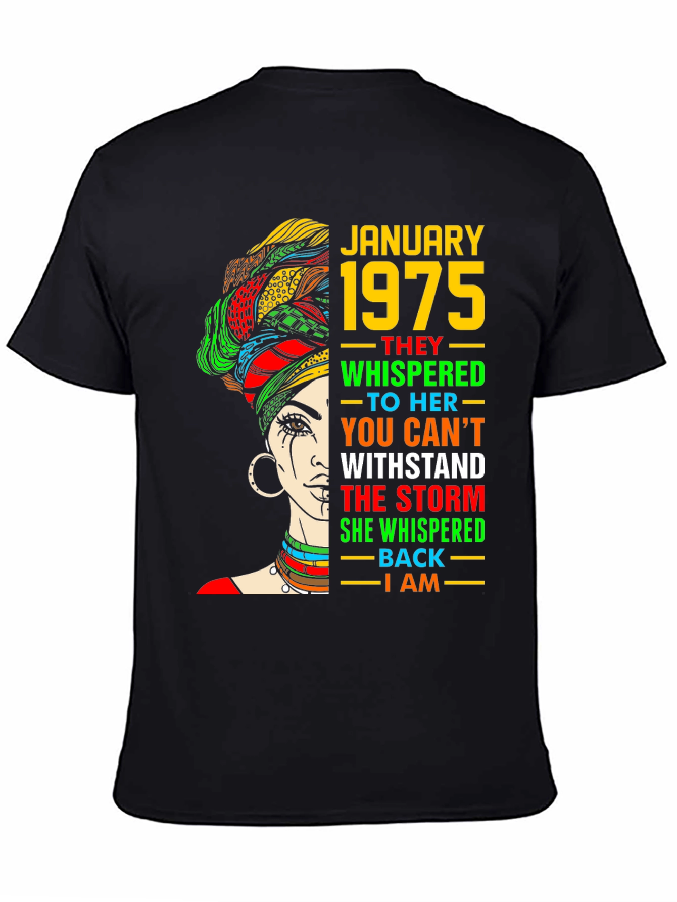 January 1975 Queen T-Shirt - Black History Month