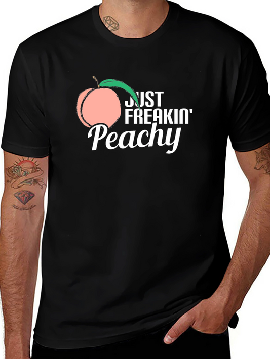 Just Freakin Peachy T-Shirt -  Funny Fruit Graphic Tee