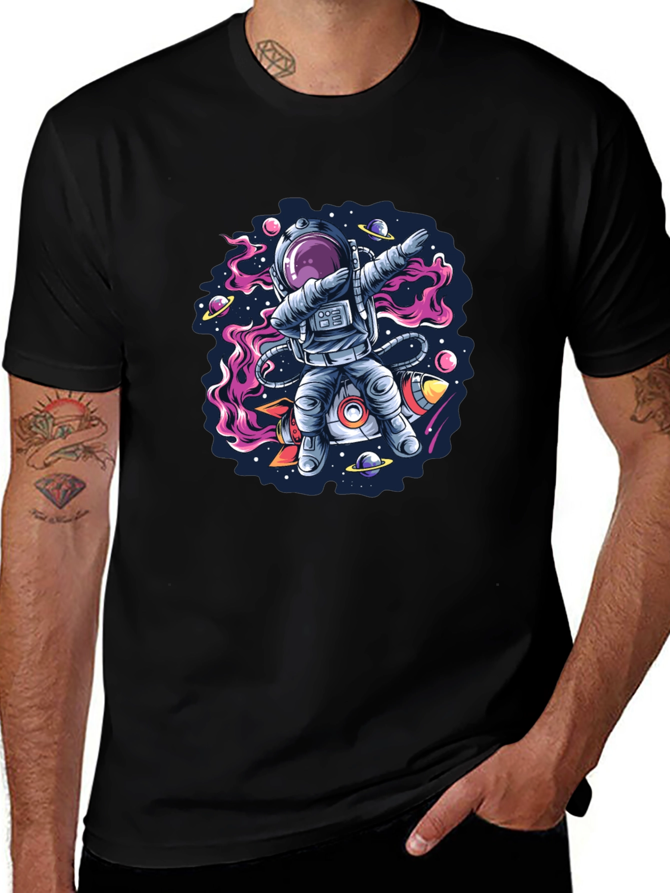 Astronaut Dab T-Shirt - Galaxy Space Design