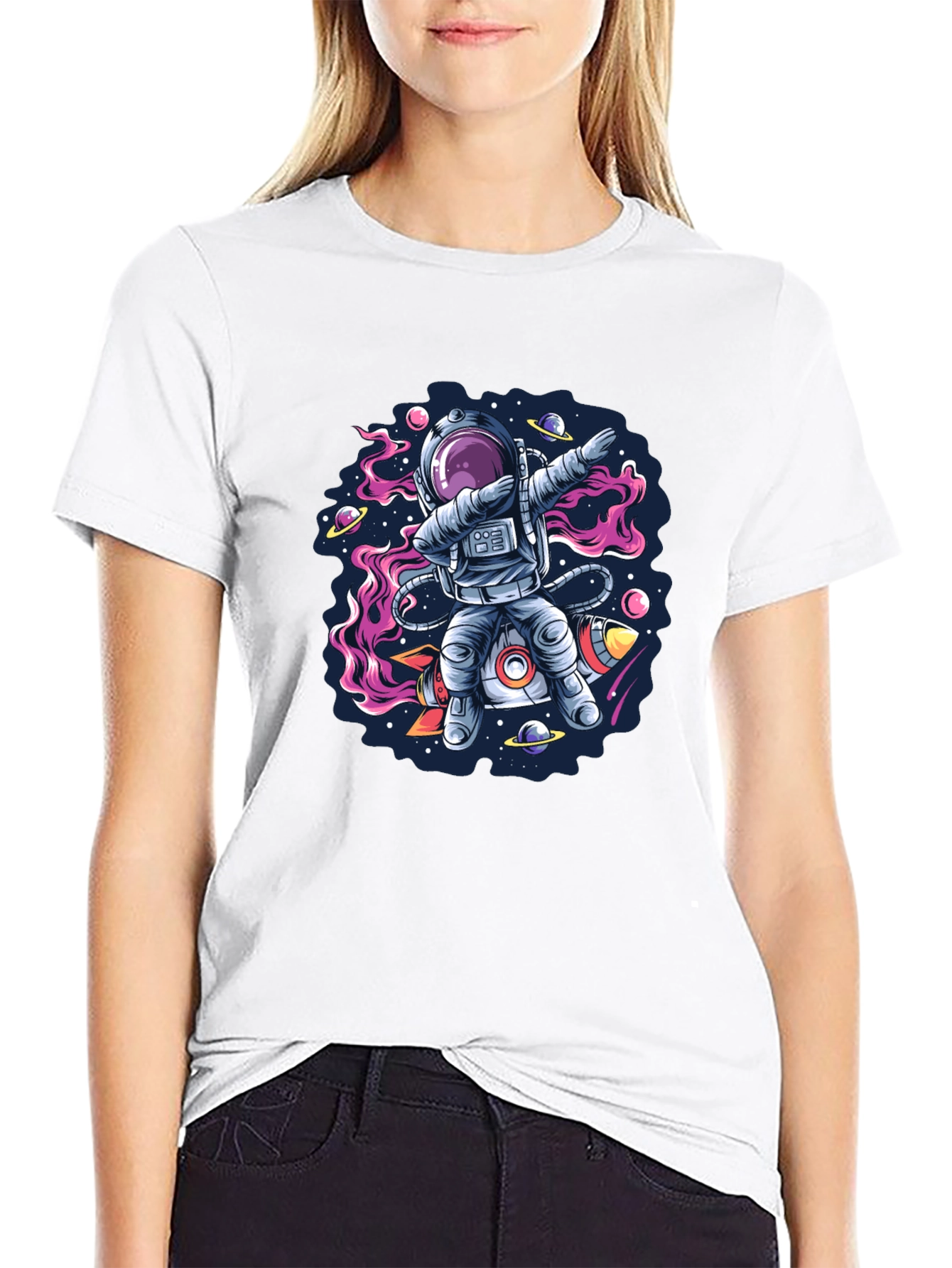 Astronaut Dab T-Shirt - Galaxy Space Design