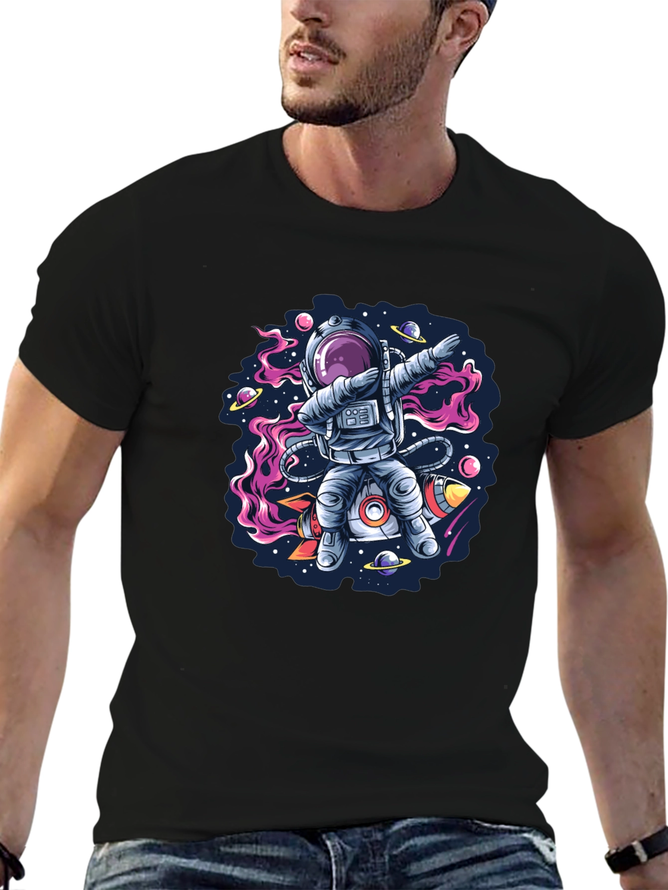 Astronaut Dab T-Shirt - Galaxy Space Design