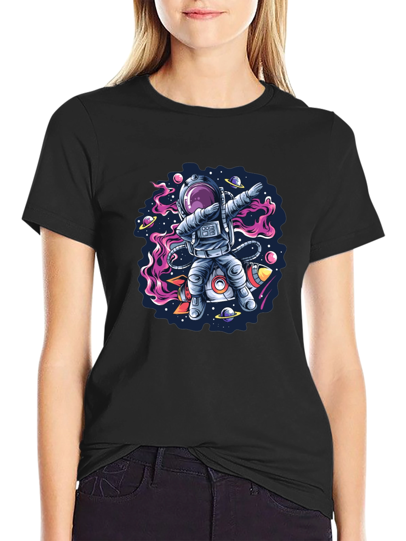 Astronaut Dab T-Shirt - Galaxy Space Design