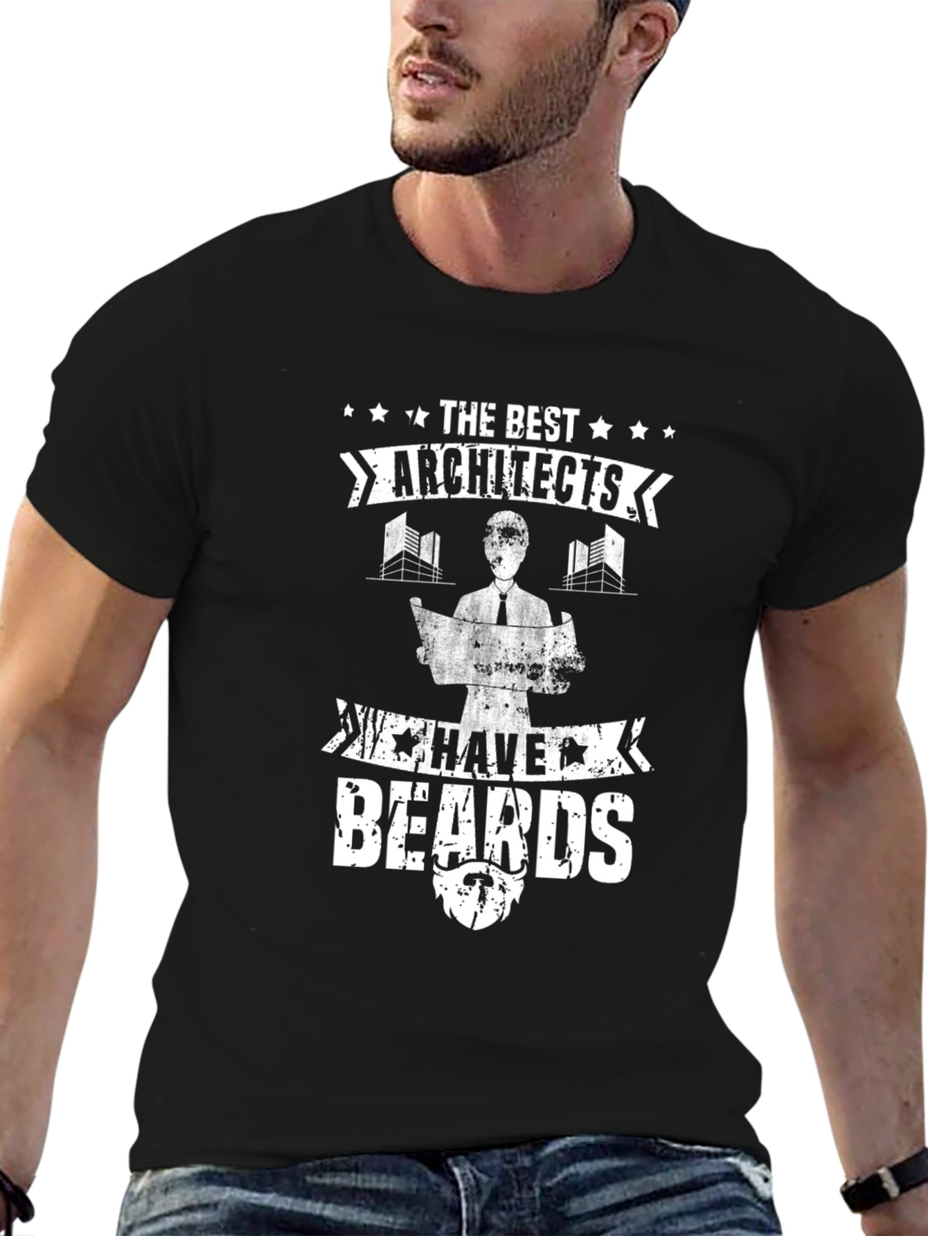 Architects with Beards Graphic T-Shirt - Black