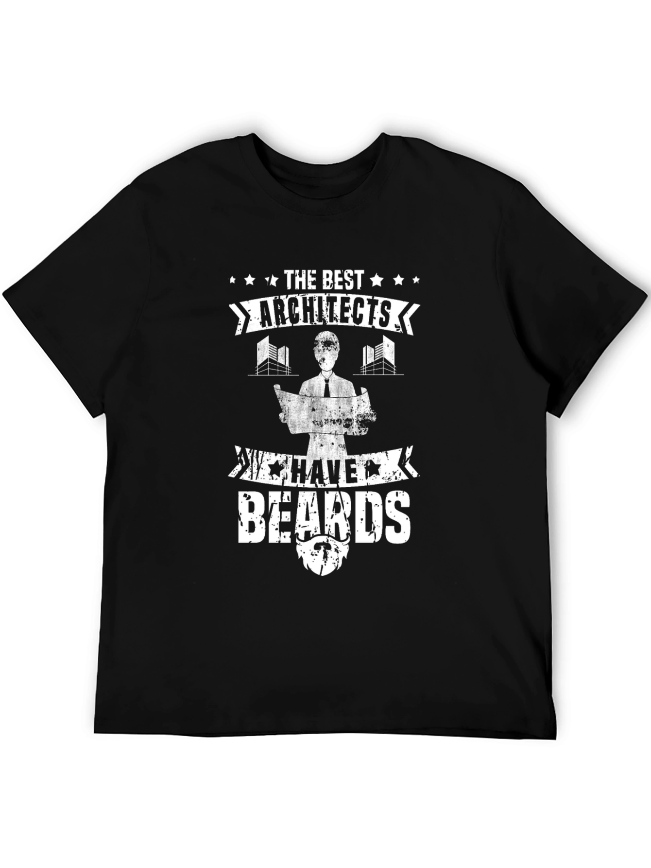 Architects with Beards Graphic T-Shirt - Black