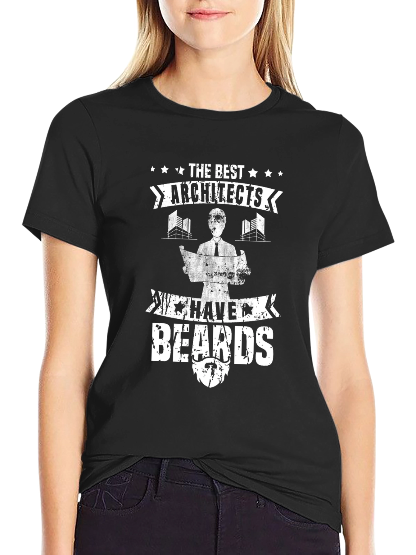 Architects with Beards Graphic T-Shirt - Black