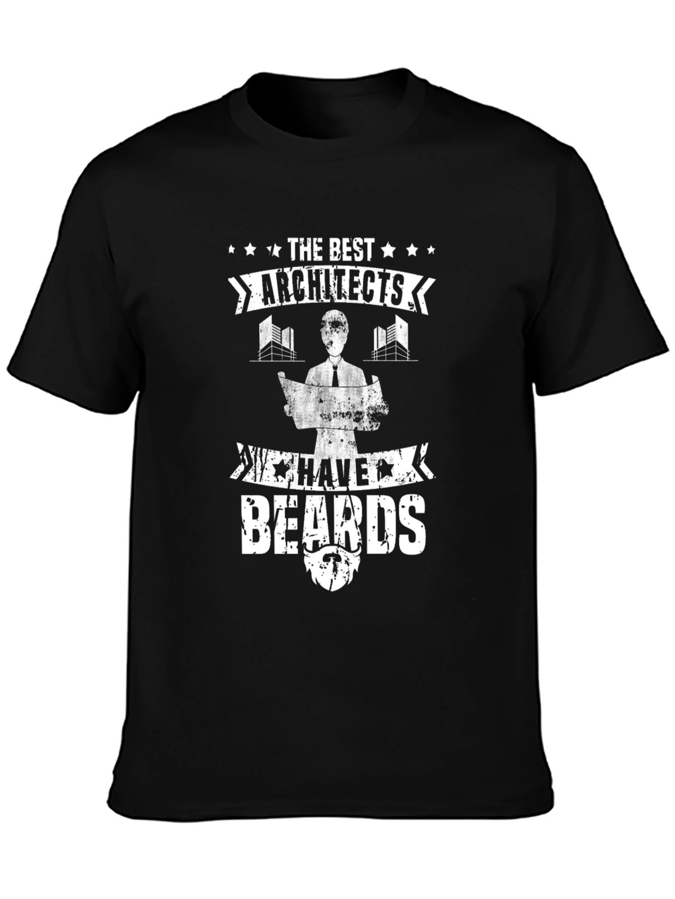 Architects with Beards Graphic T-Shirt - Black