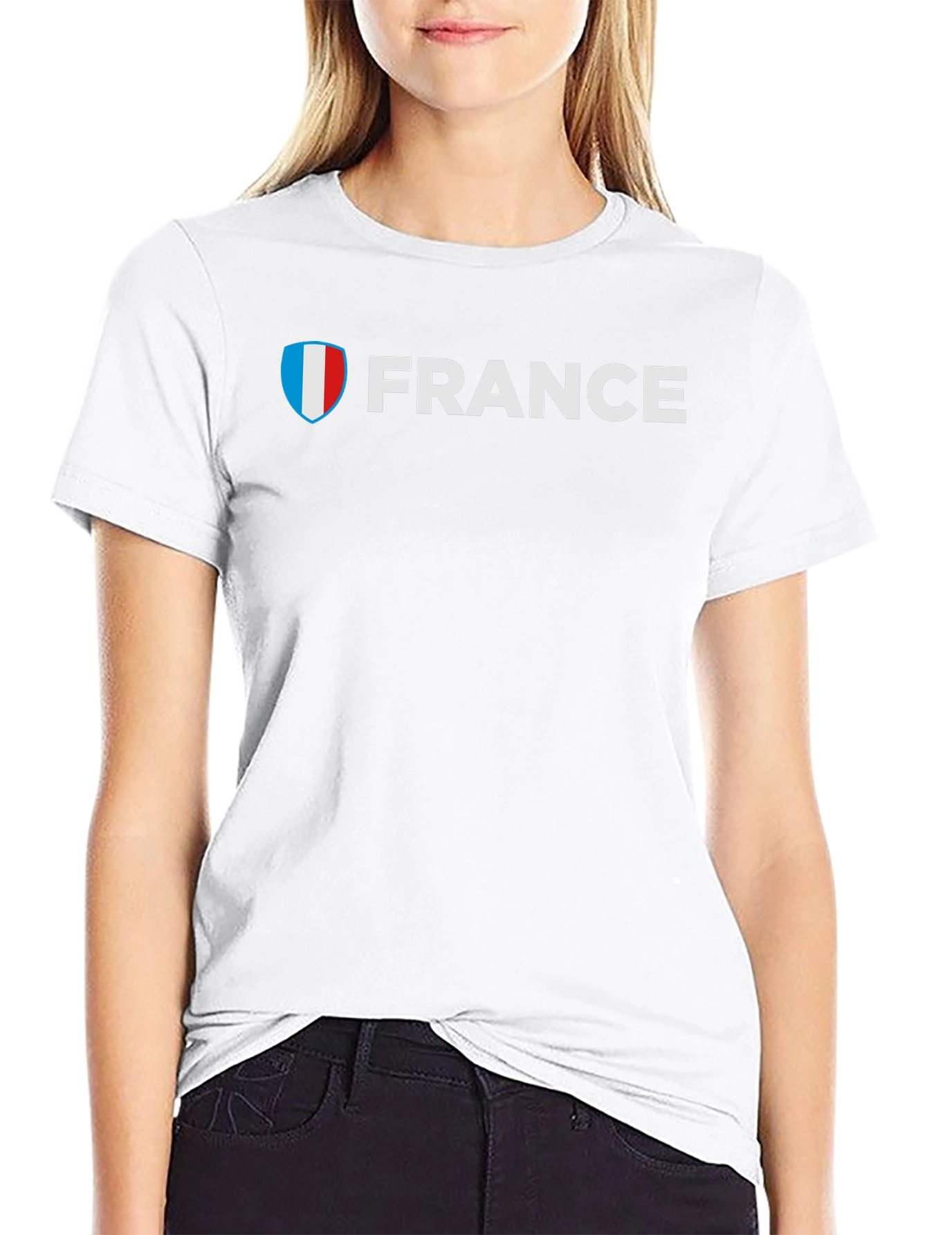 France Flag T-Shirt - Black