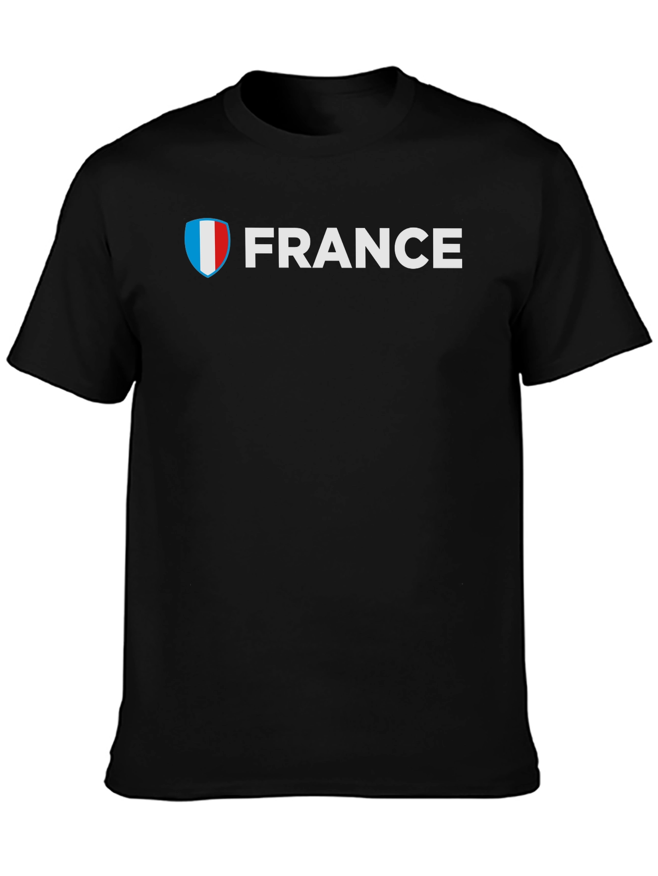 France Flag T-Shirt - Black