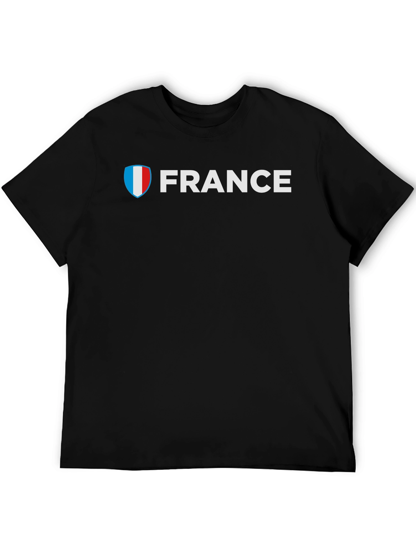 France Flag T-Shirt - Black