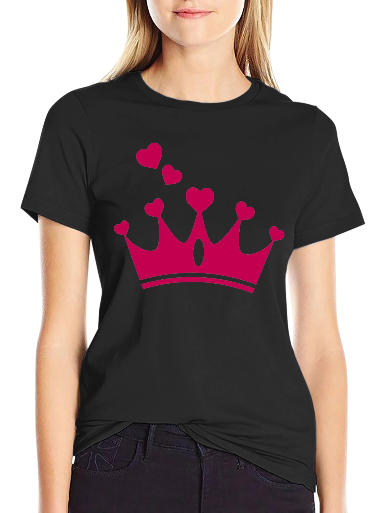 Heart Crown Graphic Tee - Queen of Hearts Style