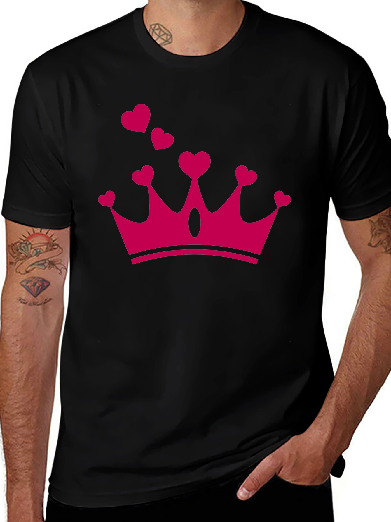 Heart Crown Graphic Tee - Queen of Hearts Style