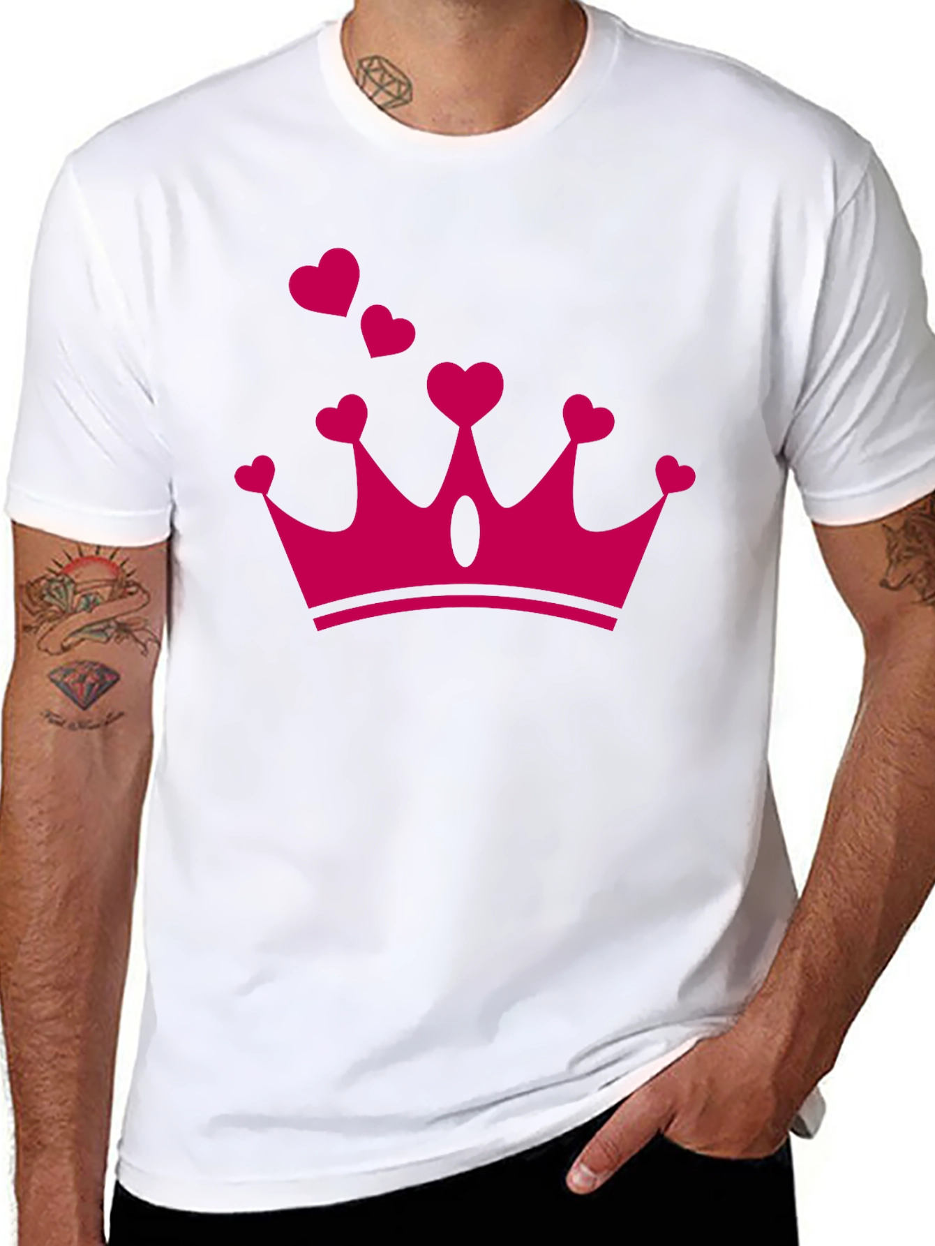 Heart Crown Graphic Tee - Queen of Hearts Style