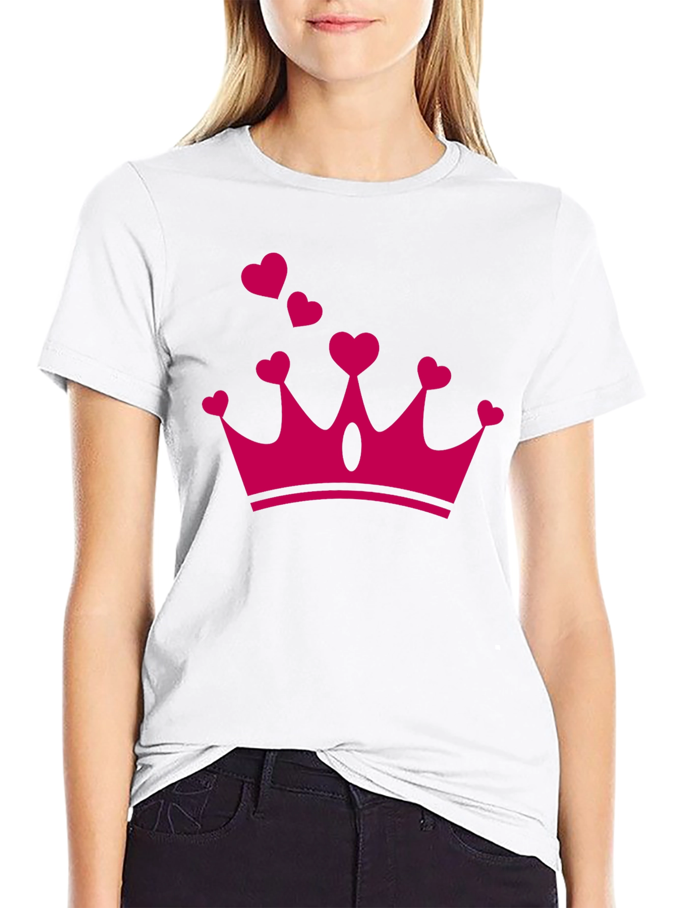 Heart Crown Graphic Tee - Queen of Hearts Style