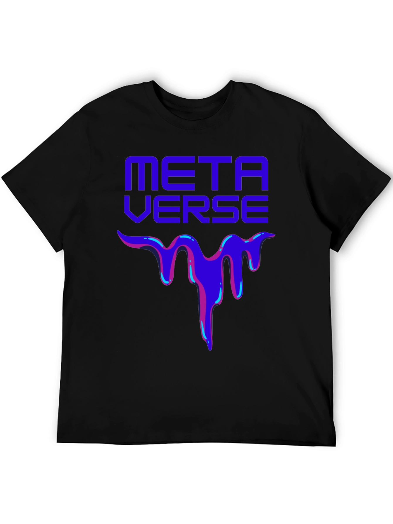 Metaverse Drip Graphic T-Shirt - Trendy Casual Wear