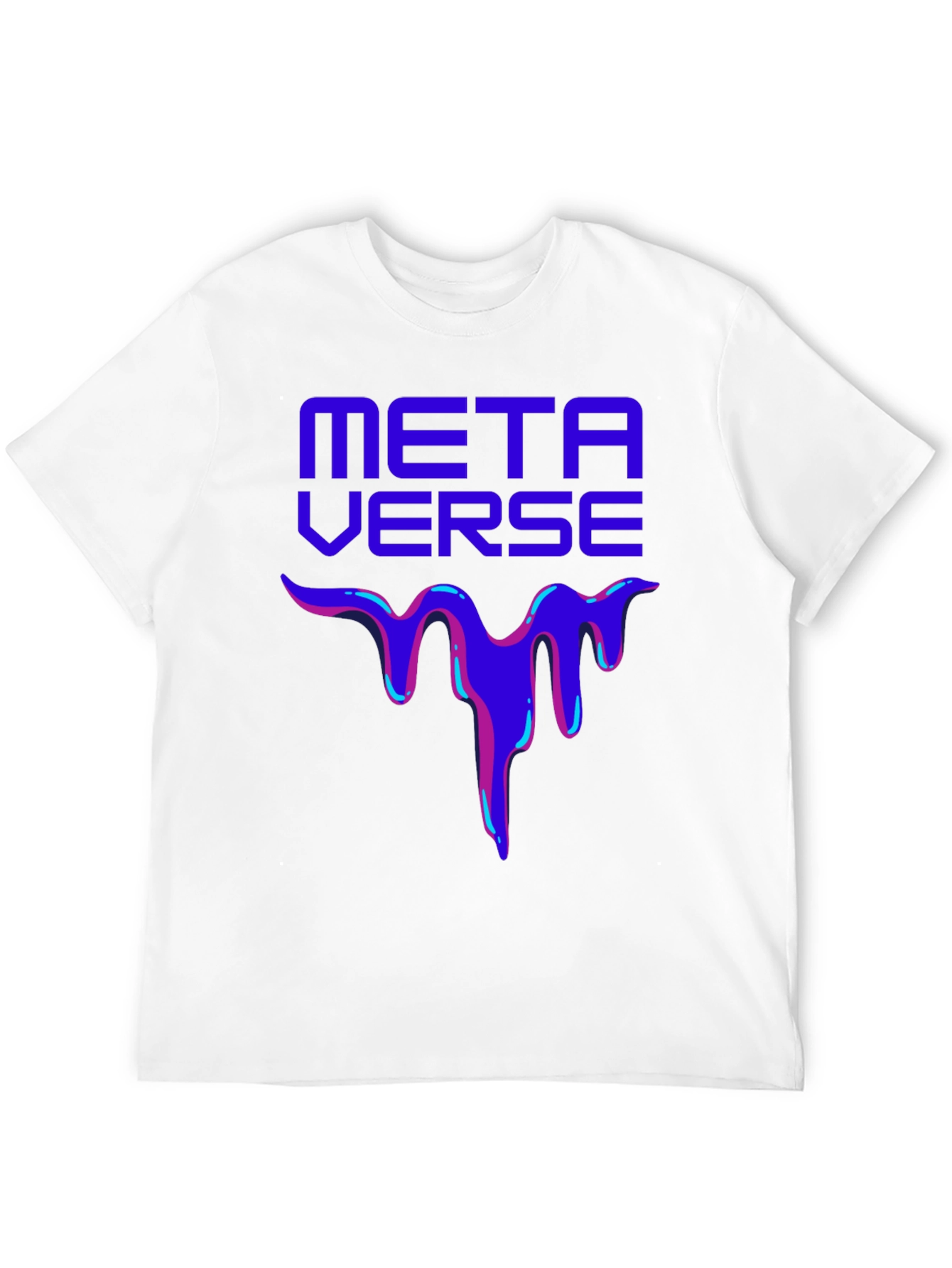 Metaverse Drip Graphic T-Shirt - Trendy Casual Wear