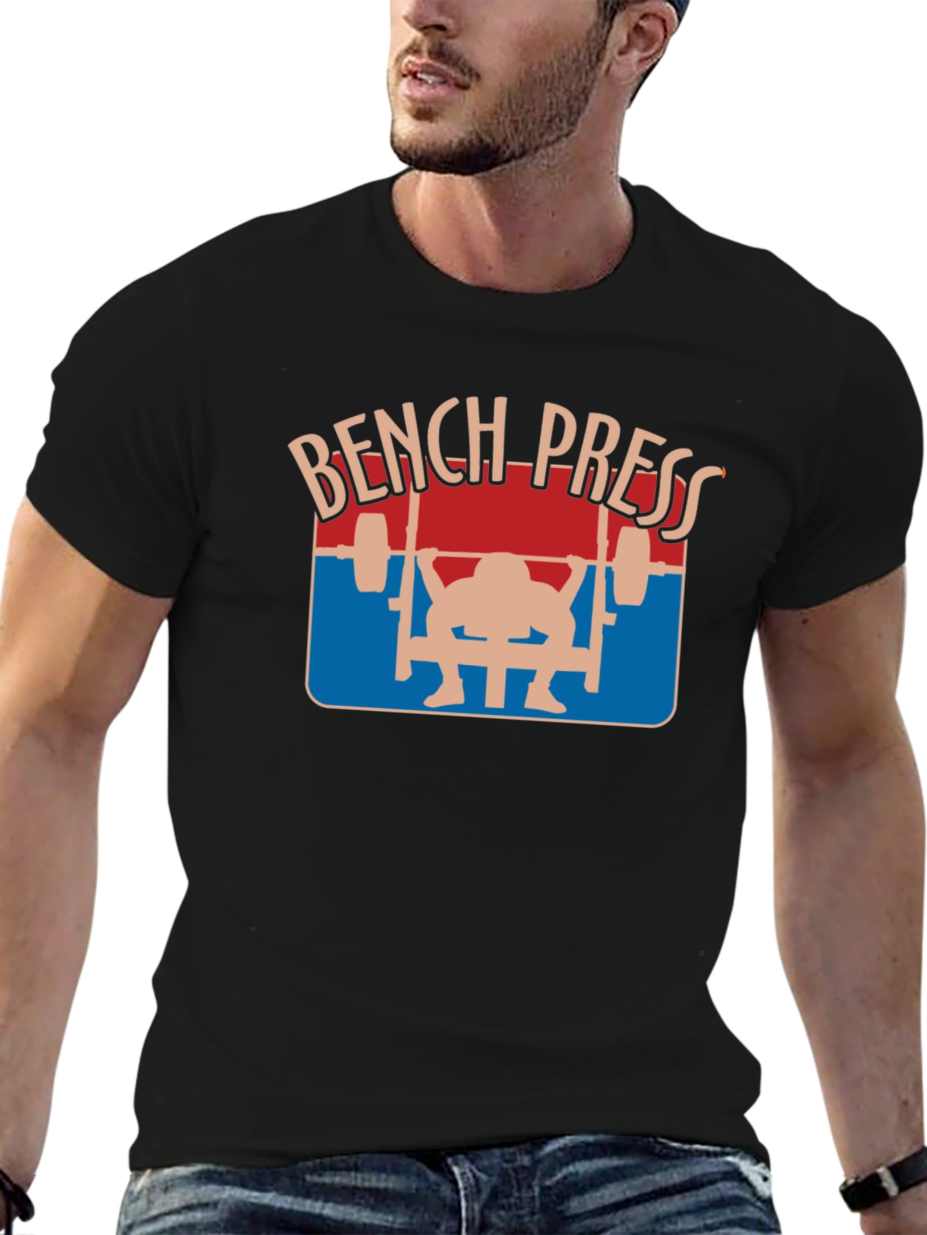 Bench Press Graphic Tee - Workout Motivation