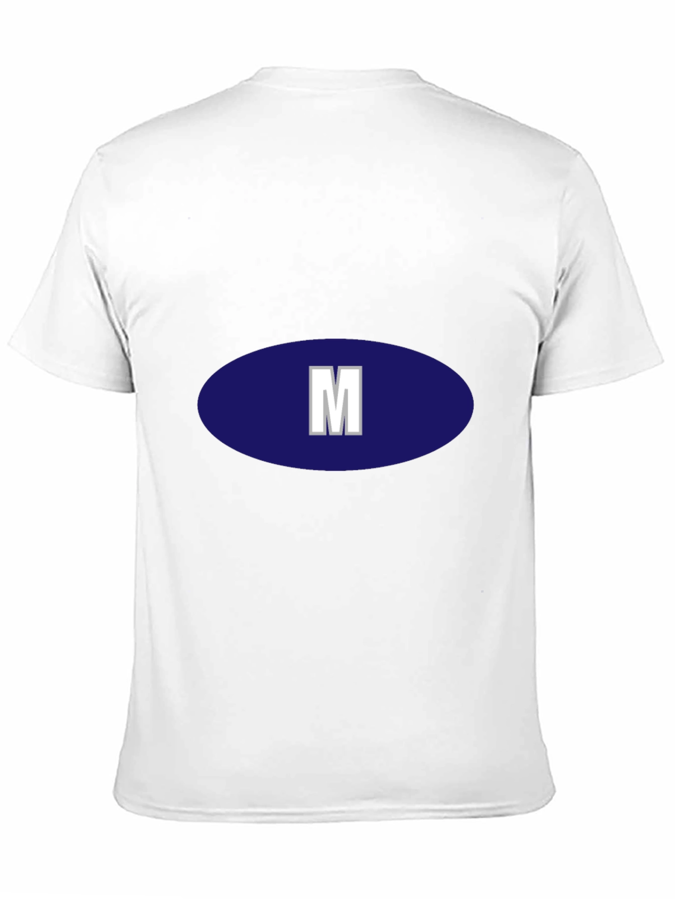 Mens Black T-Shirt with Initial M Design