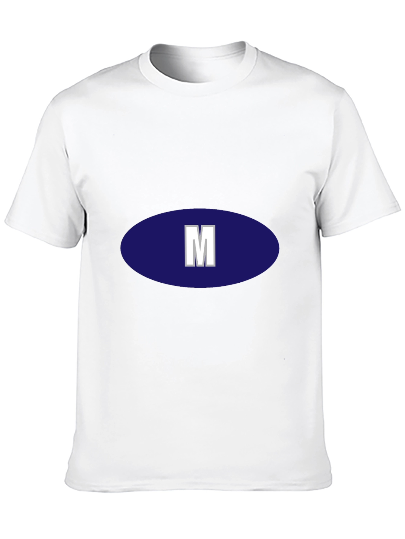 Mens Black T-Shirt with Initial M Design