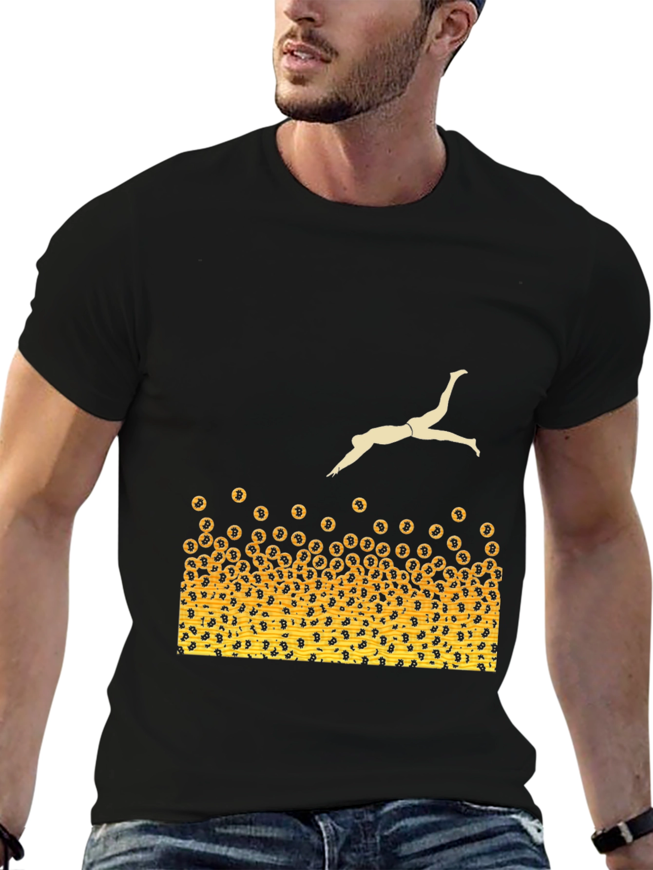 Bitcoin Diver T-Shirt - Crypto Currency Fun!