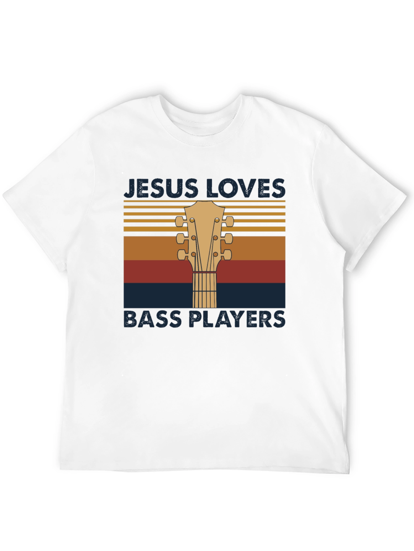 Jesus Loves Bass Players T-Shirt - Music Lover Tee