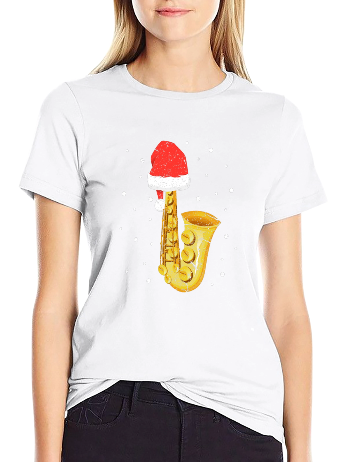 Festive Saxophone Christmas T-Shirt