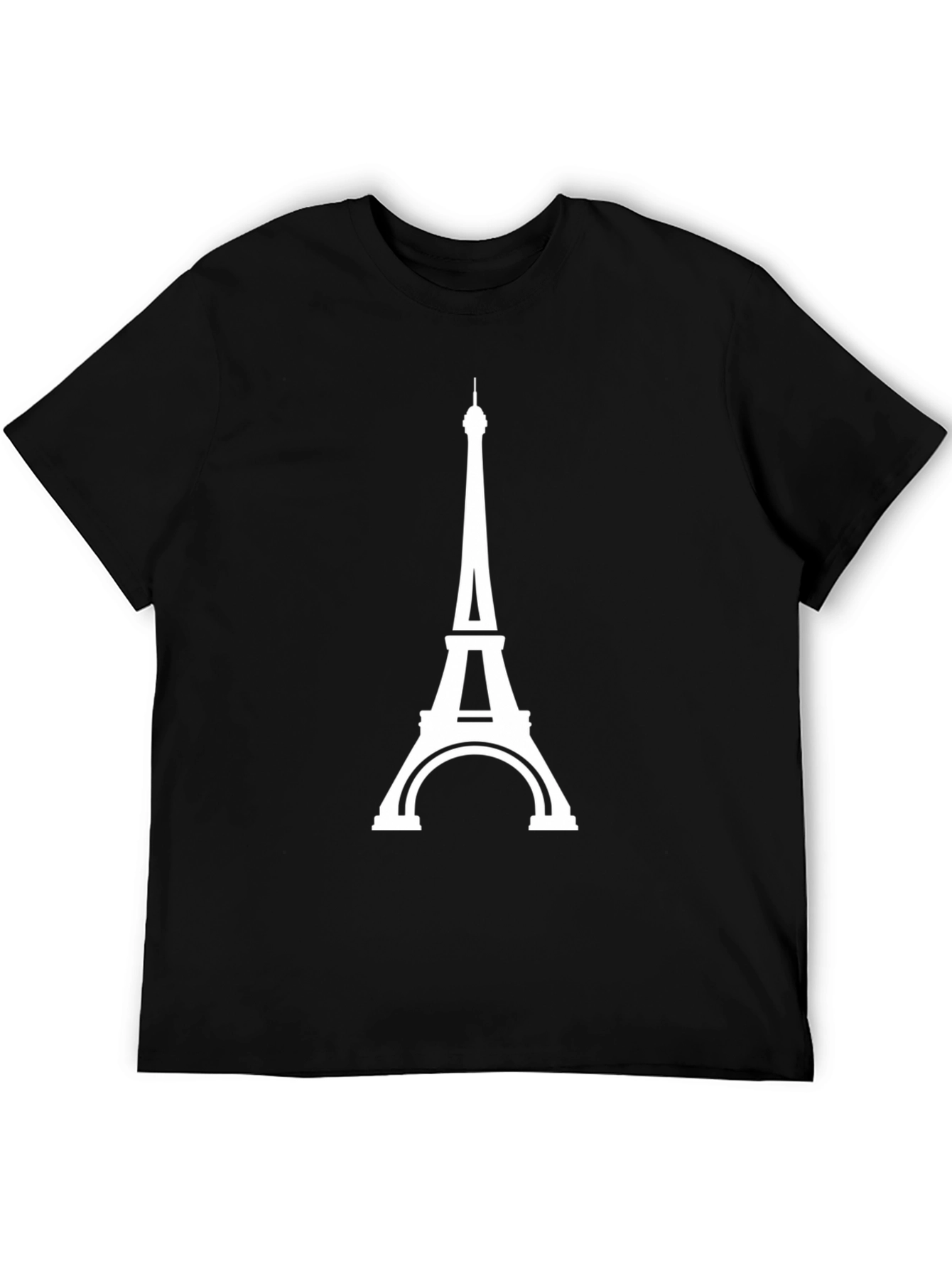 Paris Eiffel Tower Graphic Tee - Black T-Shirt