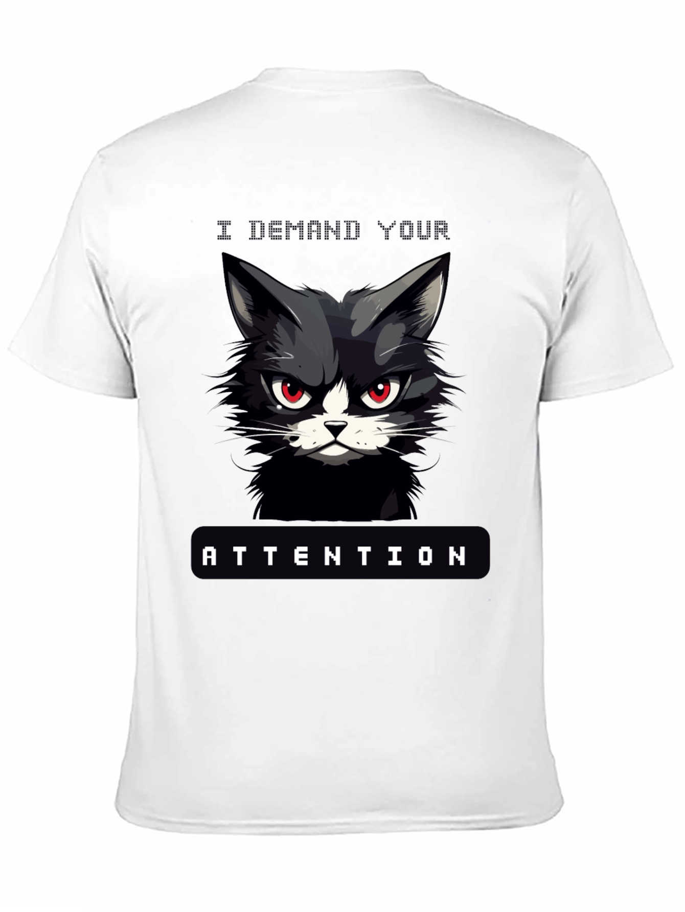Demanding Cat Attention Graphic T-Shirt