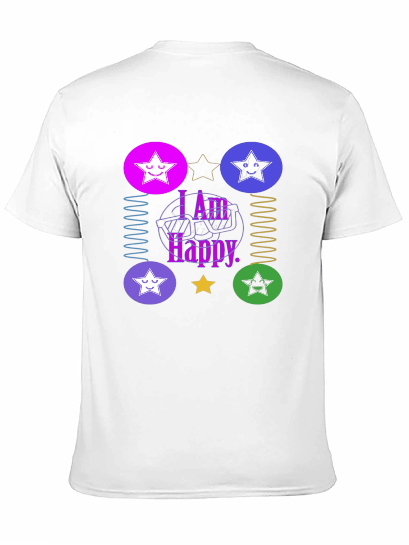I Am Happy Graphic Tee - Trendy Star Design