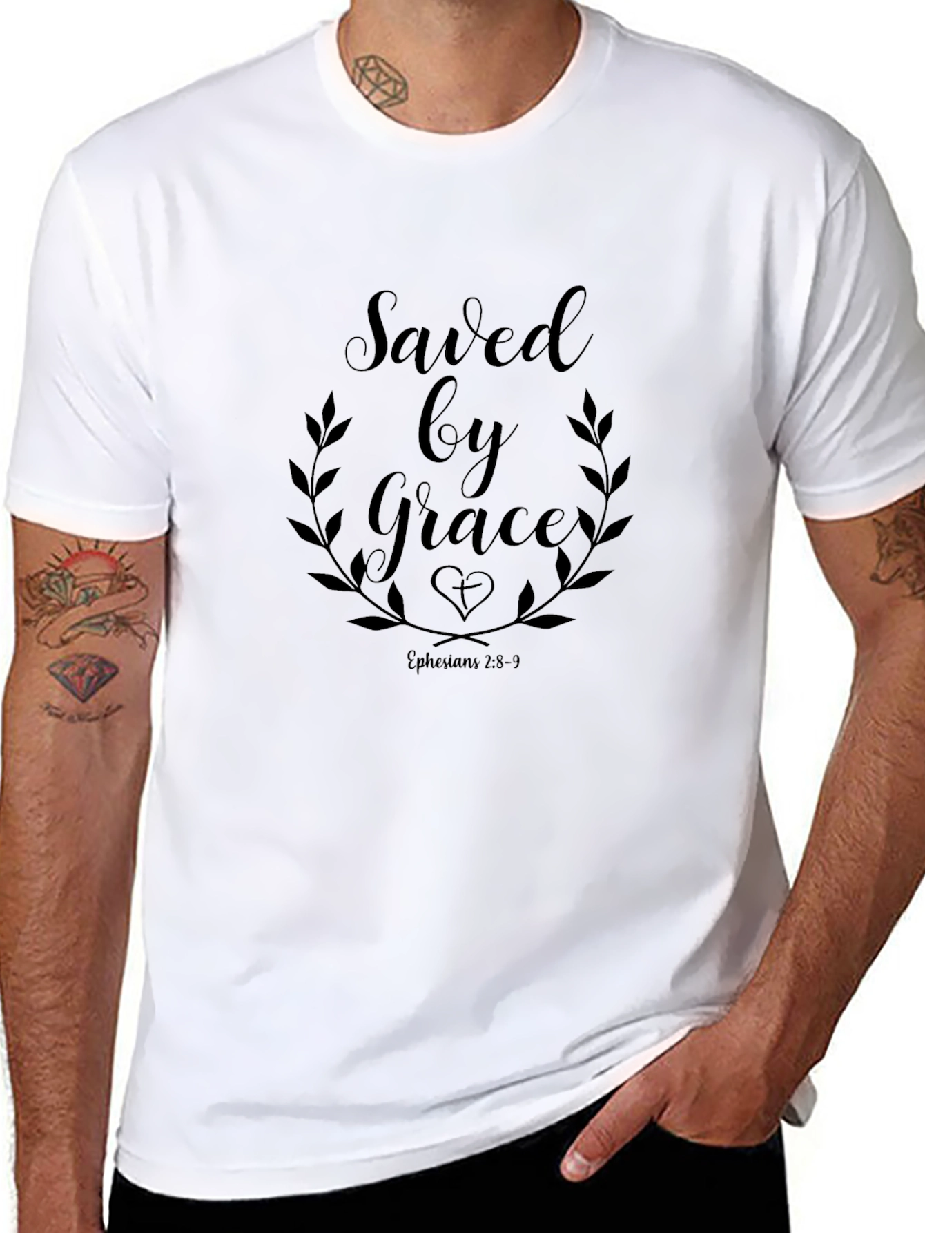 Saved by Grace Christian T-Shirt - Ephesians 2:8-9
