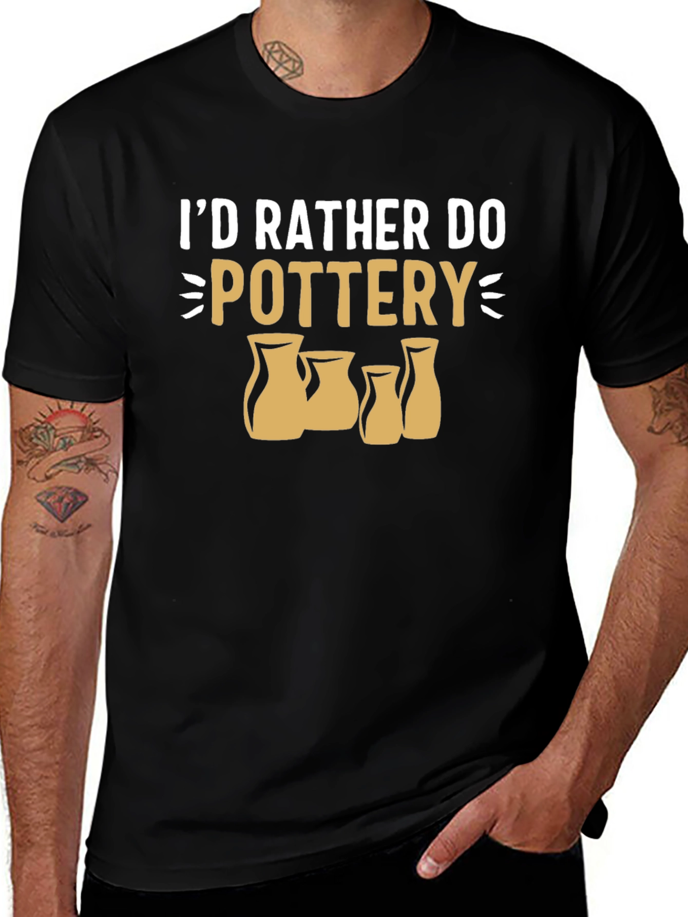 Pottery Lover T-Shirt - Id Rather Do Pottery