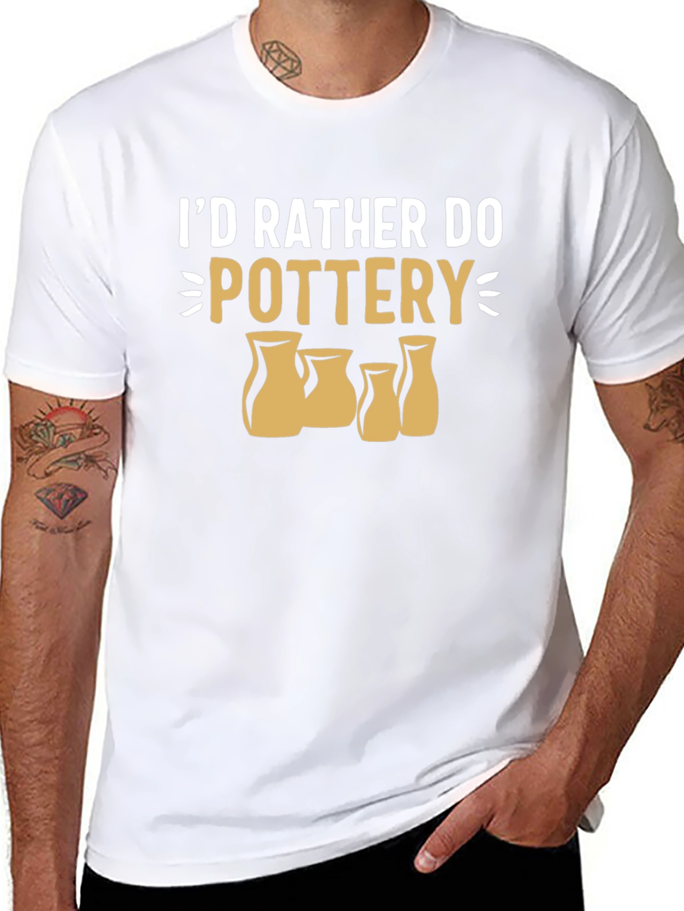 Pottery Lover T-Shirt - Id Rather Do Pottery