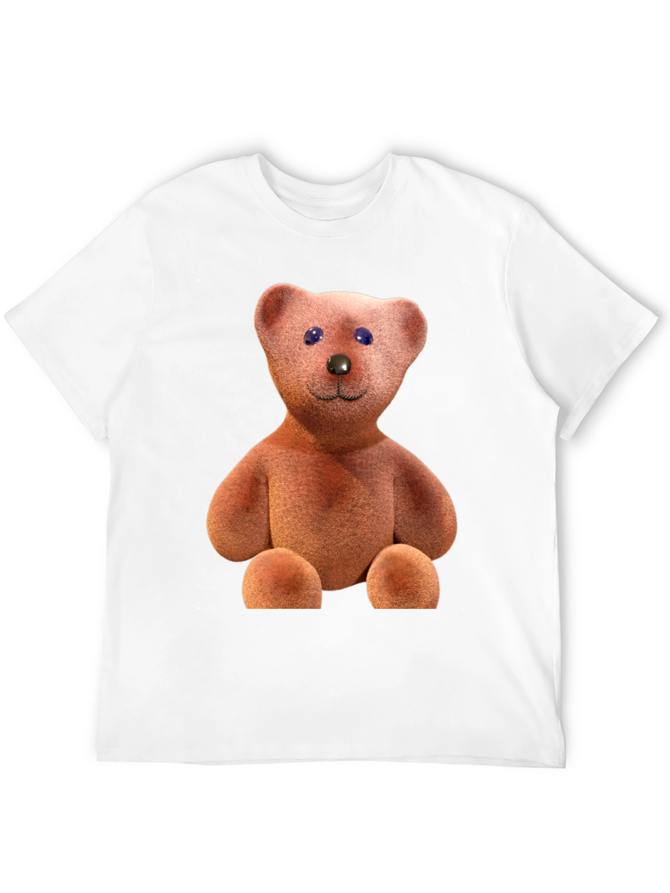 Teddy Bear Graphic Tee - Casual Black T-Shirt