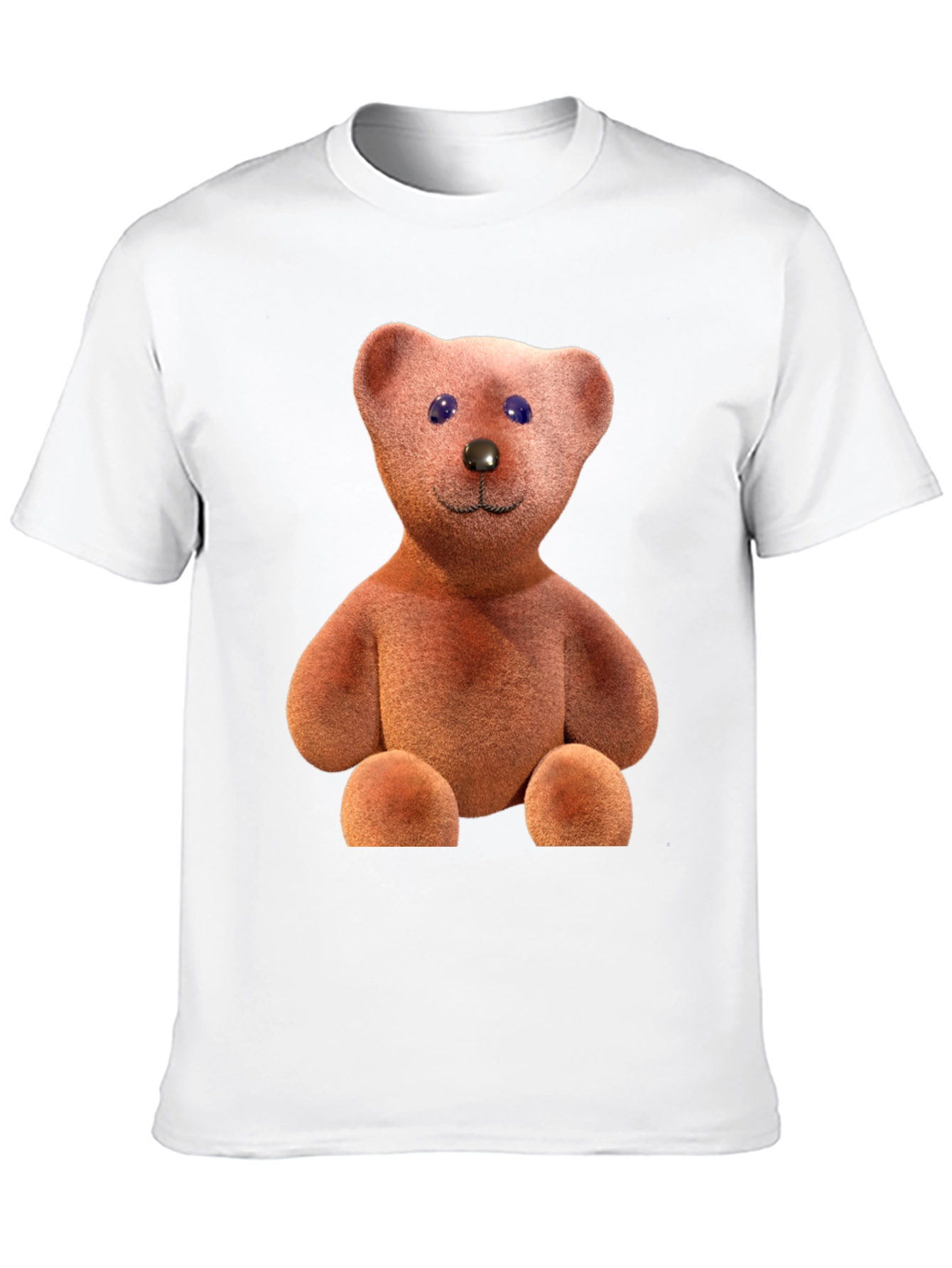 Teddy Bear Graphic Tee - Casual Black T-Shirt