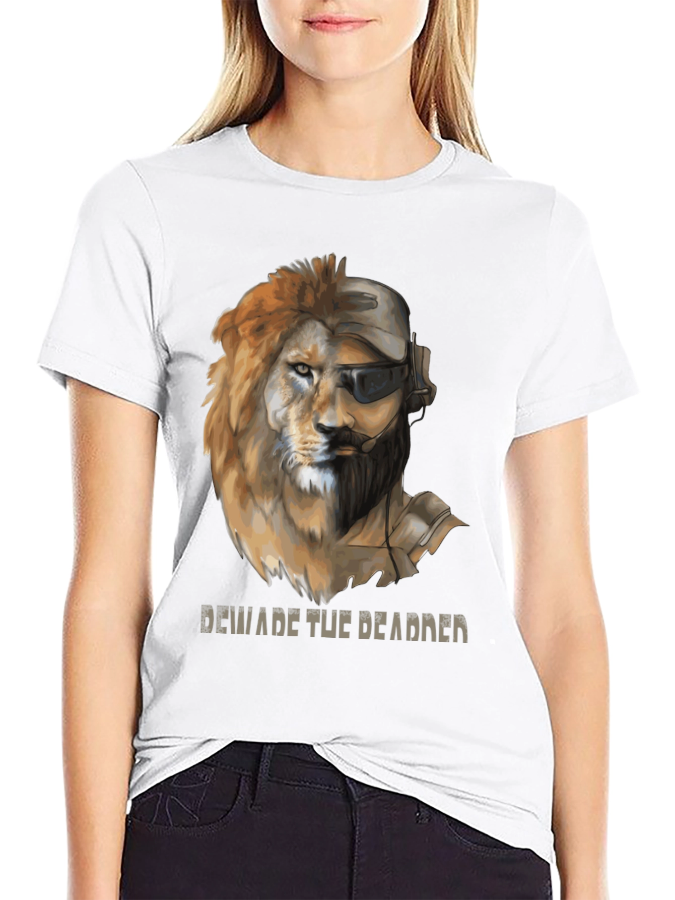 Lion Soldier Graphic Tee - Beware the Deadder T-Shirt